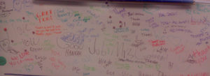 Notes left by my choir members