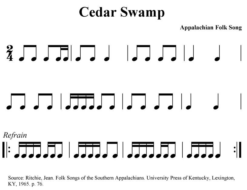 cedar swamp song rhythm song